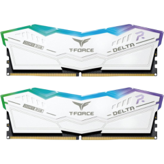 DDR5 32GB KIT 2x16GB PC 6000 Team T-Force Delta RGB FF4D532G6000HC38ADC01 weiß