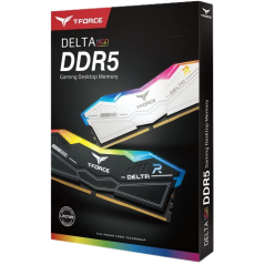 DDR5 32GB KIT 2x16GB PC 6000 Team T-Force Delta RGB FF4D532G6000HC38ADC01 weiß